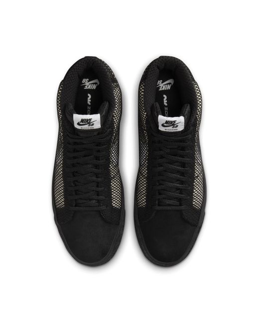 Scarpa da skateboard sb zoom blazer mid premium di Nike in Black