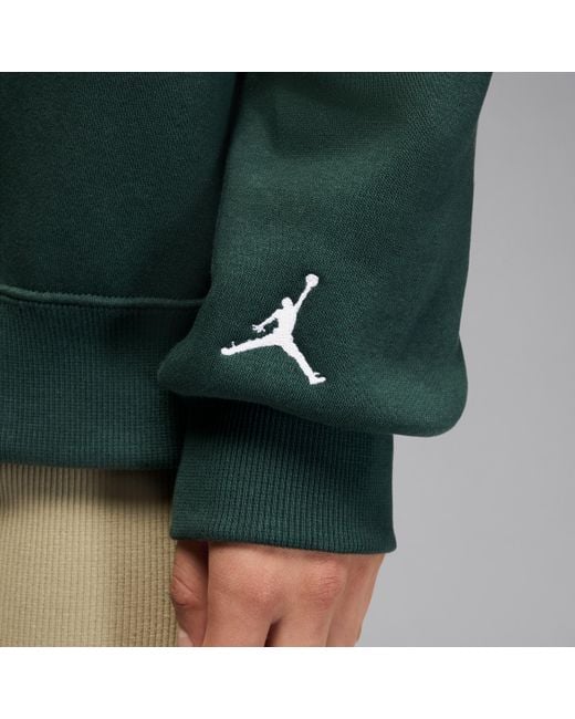 Nike Green Brooklyn Fleece Crew-Neck Sweatshirt