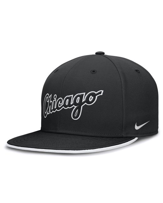 Nike Black Chicago White Sox Primetime True Dri-fit Mlb Fitted Hat for men