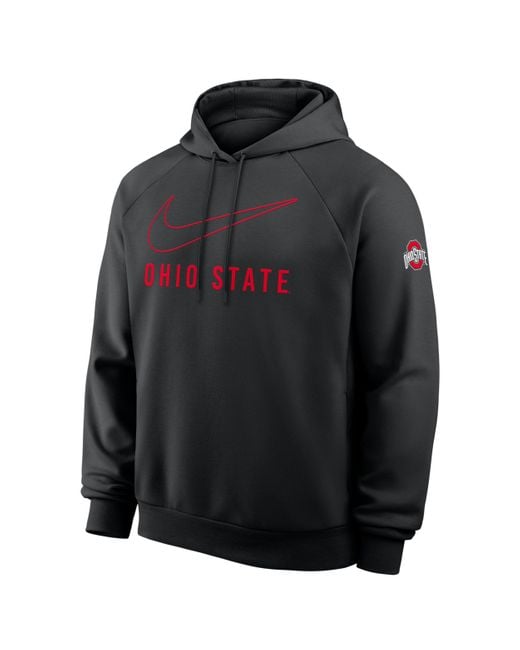 Nike Black Ohio State Premium Performance Dri-Fit College Pullover Hoodie for men