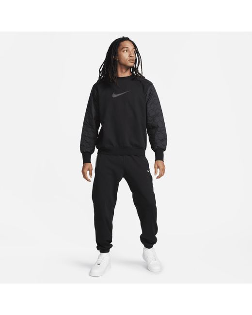 Nike Black Standard Issue Basketball Crew-neck Sweatshirt for men
