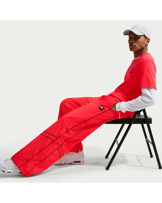 Nike Red Air Track Pants for men