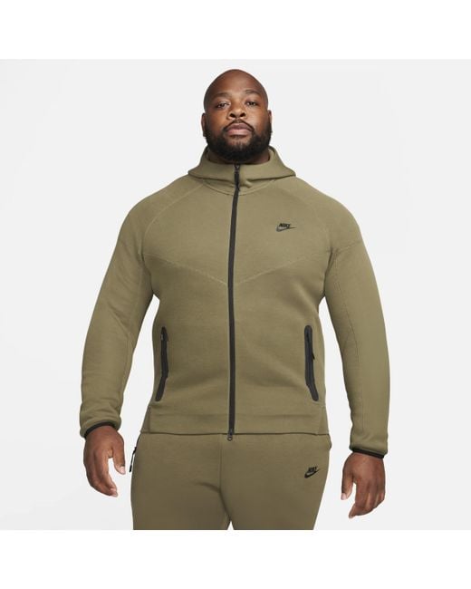 Nike Green Sportswear Tech Fleece Windrunner Full-zip Hoodie 50% Sustainable Blends for men