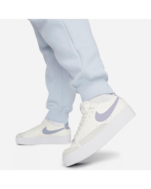 Nike Blue Sportswear Phoenix Fleece High-waisted Jogger Pants (plus Size)