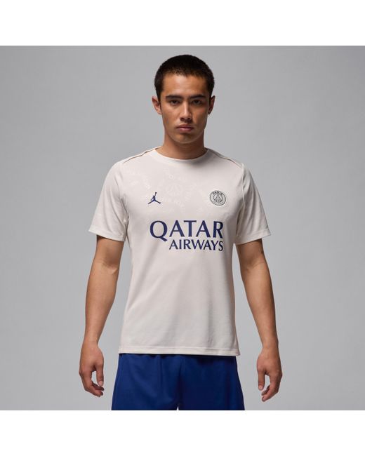 Nike Paris Saint-Germain Academy Pro Vierde Dri-Fit Warming-Uptop Met Korte Mouwen Voor in het Gray voor heren