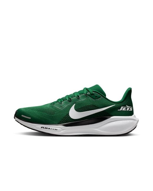 Nike Green New York Jets Pegasus 41 Nfl Road Running Shoes for men