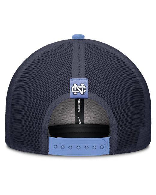 Nike Blue North Carolina Legacy Arch Rise Dri-Fit College Trucker Adjustable Hat for men