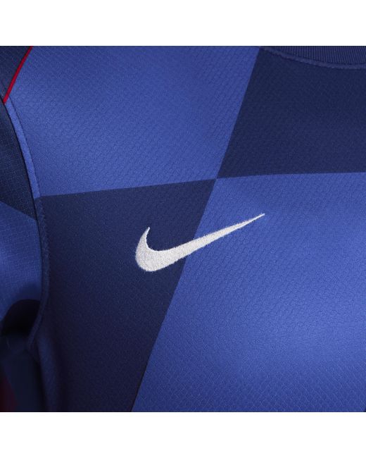 Nike Blue Croatia 2024/25 Stadium Away Dri-fit Football Replica Shirt Polyester