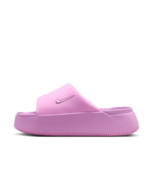 Nike Pink Calm Elevation Slides