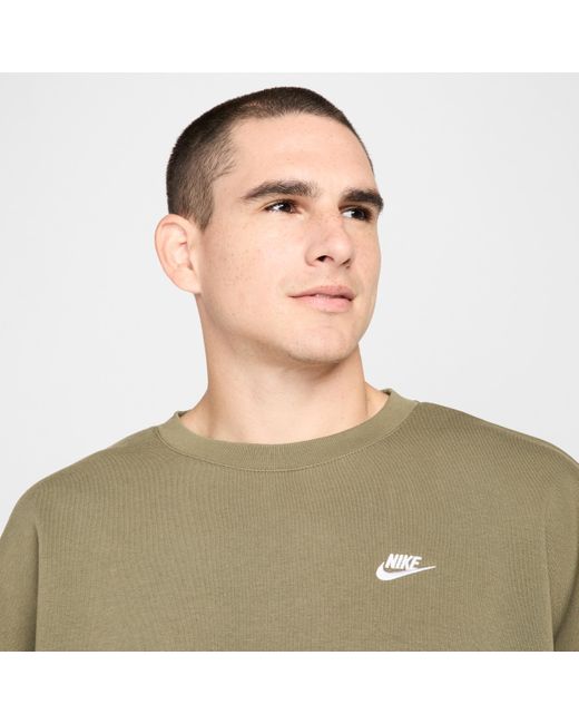 Nike Green Sportswear Club Oversized Fleece Crew-Neck Sweatshirt for men