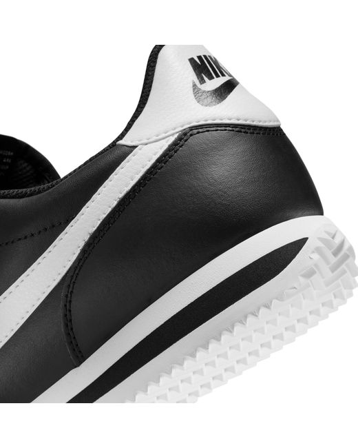Nike Black Cortez Leather Shoes for men
