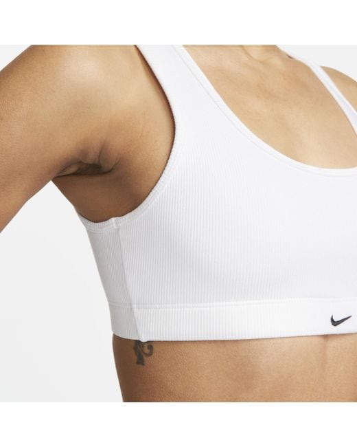 Nike Alate All U Light-support Lightly Lined Ribbed Sports Bra in