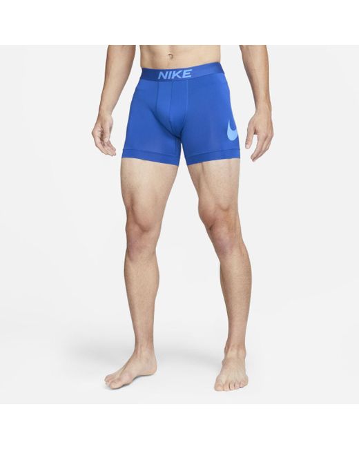 Nike Dri-fit Essential Micro Boxer Briefs in Blue for Men | Lyst