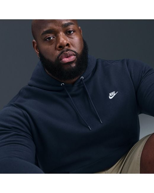 Nike Blue Club Pullover Fleece Hoodie for men