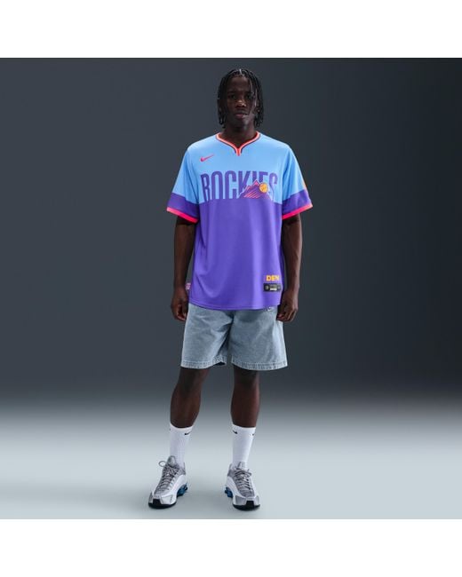 Nike Blue Colorado Rockies City Connect Menâ Dri-Fit Adv Mlb Limited Jersey for men