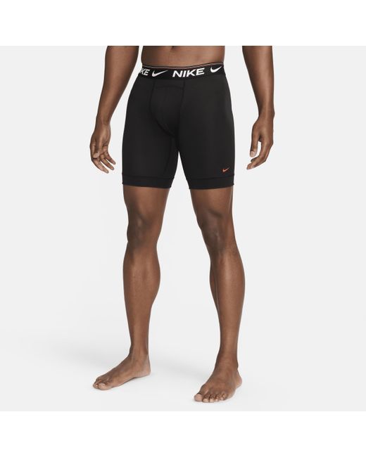 Nike Black Ultra Comfort Dri-fit Long Boxer Brief (3-pack) for men