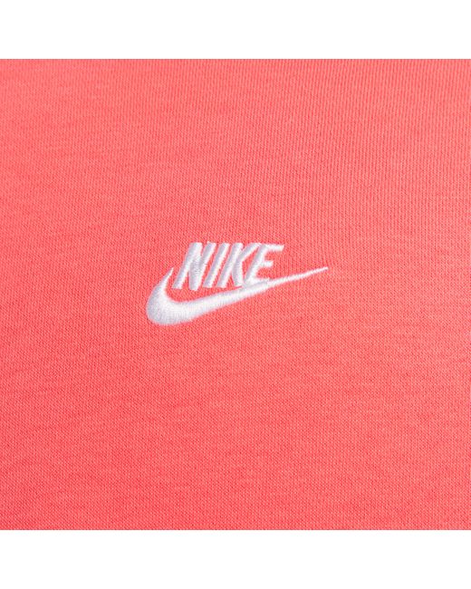 Nike Red Club Pullover Fleece Hoodie for men