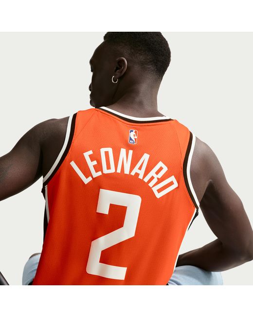 Nike Orange Kawhi Leonard Los Angeles Clippers City Edition Nba Swingman Jersey for men