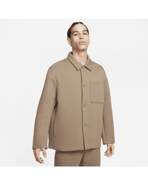 Nike Brown Sportswear Tech Fleece Reimagined Oversized Shacket for men