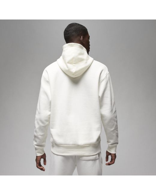 Nike White Jordan Flight Mvp Fleece Pullover Hoodie for men
