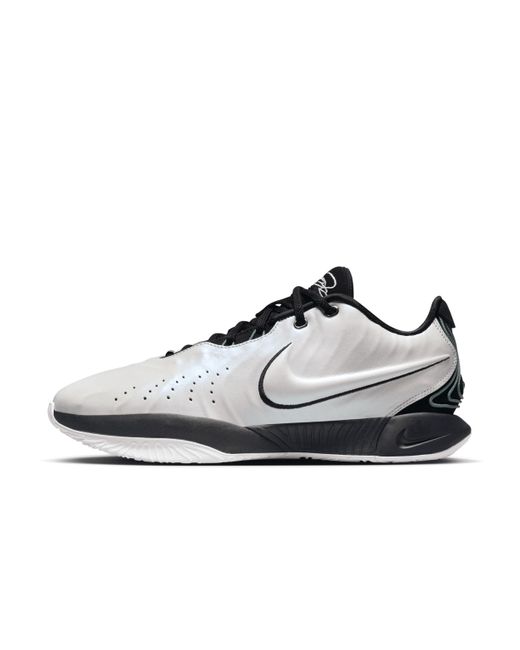 Nike White Lebron Xxi "conchiolin" Basketball Shoes Leather