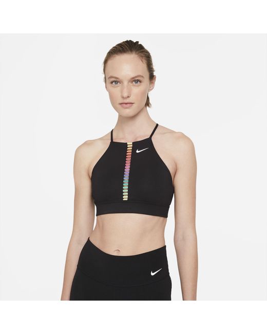 Nike Dri-fit Indy Rainbow Ladder Light-support Padded High-neck