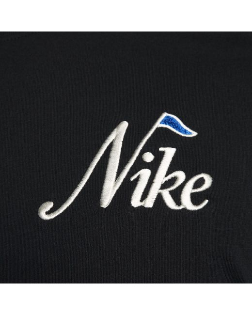 T-shirt da golf di Nike in Black da Uomo