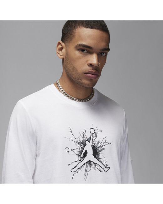 Nike White Sport Dri-fit Long-sleeve T-shirt for men