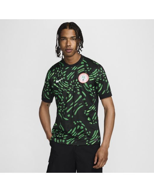 Nike Green Nigeria 2024 Stadium Away Dri-Fit Soccer Replica Jersey for men