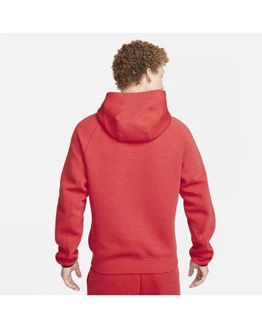 Nike Sportswear Tech Fleece Hoodie in het Red voor heren