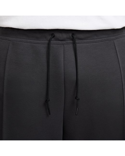 Nike Black Tech Wide-Leg Fleece Pants for men
