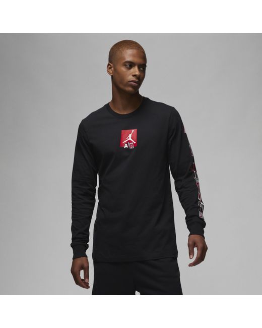 Nike Jordan T-shirt Met Lange Mouwen En Graphic in het Black voor heren