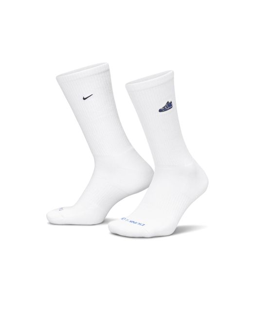 Nike White Everyday Plus Cushioned Crew Socks (1 Pair)