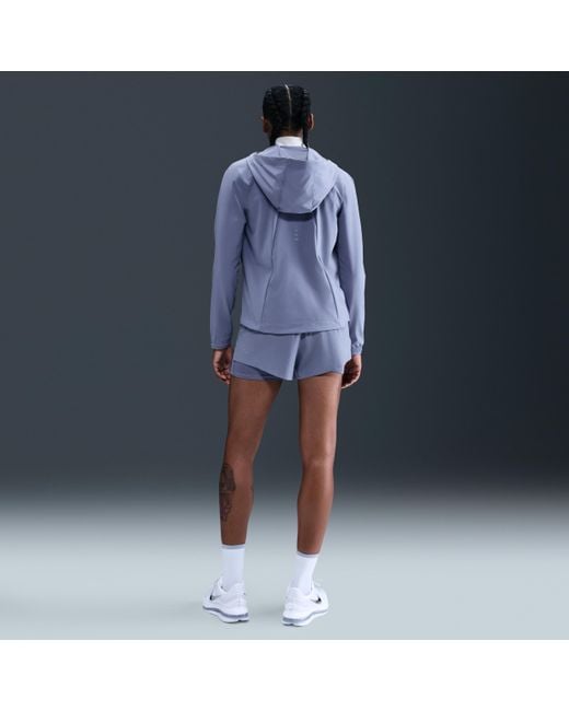 Nike Blue Swift Repel Packable Running Jacket