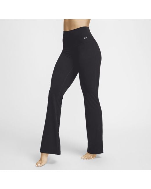 Nike Black Zenvy High-waisted Flared leggings Nylon