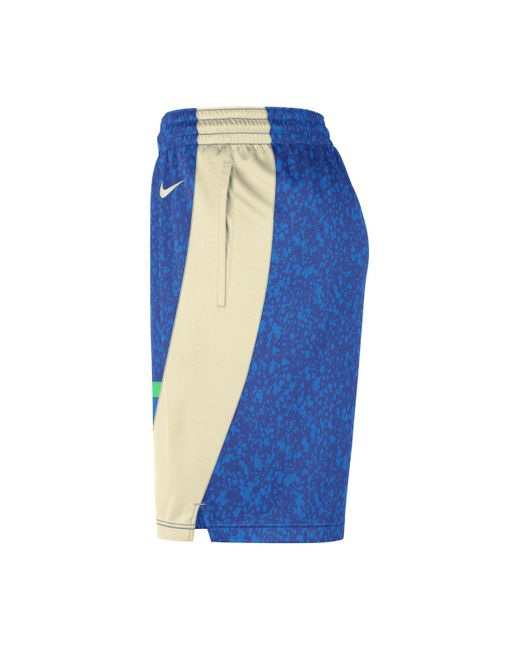 Nike Blue Milwaukee Bucks City Edition 2023/24 Dri-fit Nba Swingman Shorts Polyester for men