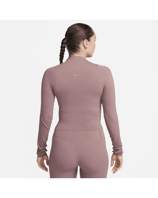 Maglia a manica lunga dri-fit zenvy di Nike in Purple