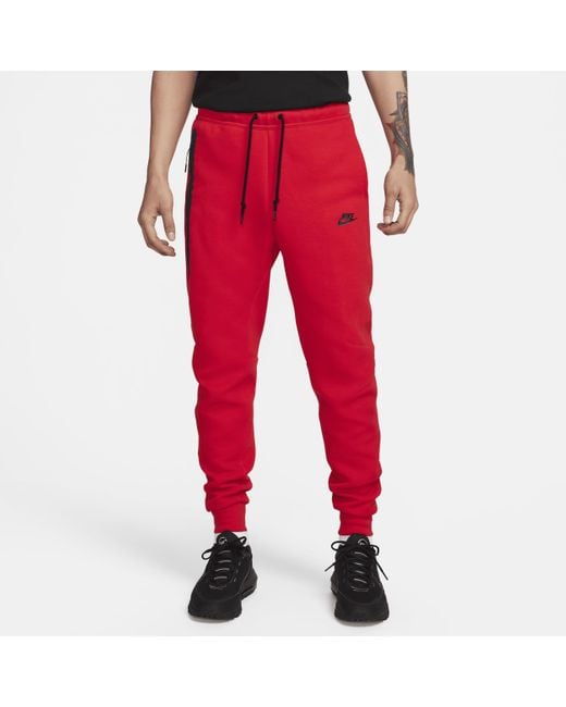 Nike Red Tech Fleece Pants for men