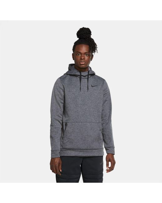 Nike Therma Pullover Training Hoodie in Charcoal Heather,Black (Gray) for Men - Lyst