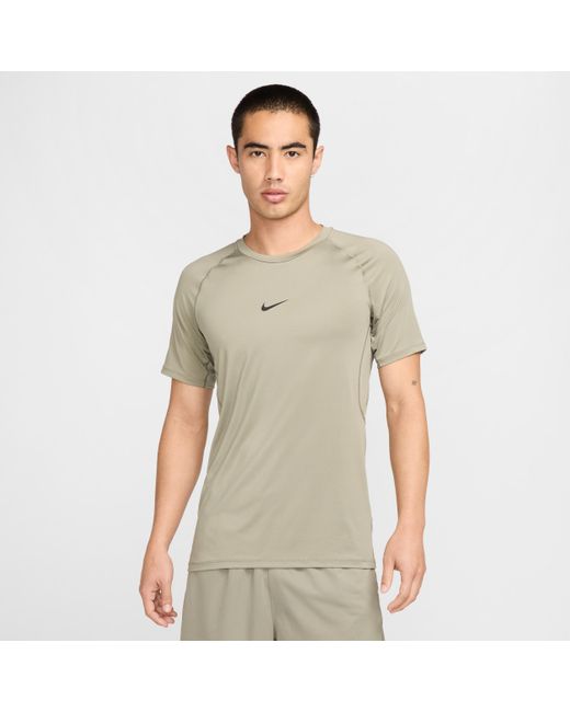 Nike Pro Aansluitende Herentop Met Dri-Fit En Korte Mouwen in het Gray voor heren