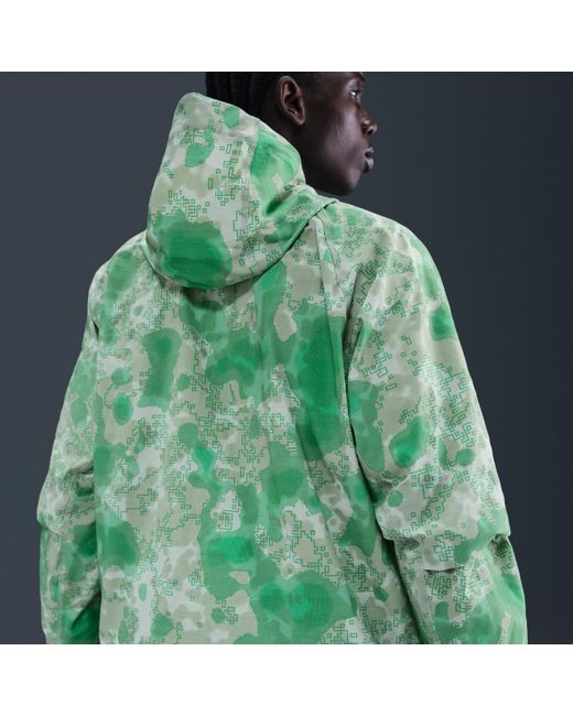 Nike Green Tech Dri-Fit Woven Camo Windrunner Jacket for men