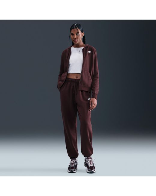 Nike Red Sportswear Club Fleece Full-zip Hoodie