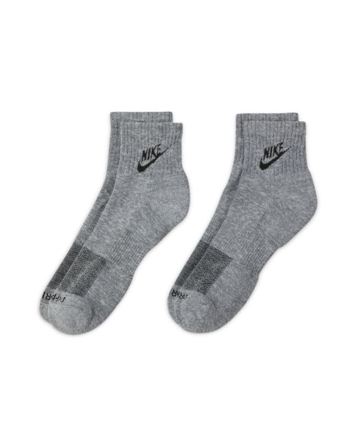 Nike Cotton Everyday Plus Cushioned Ankle Socks in Particle Grey,Black (Gray) for Men - Lyst