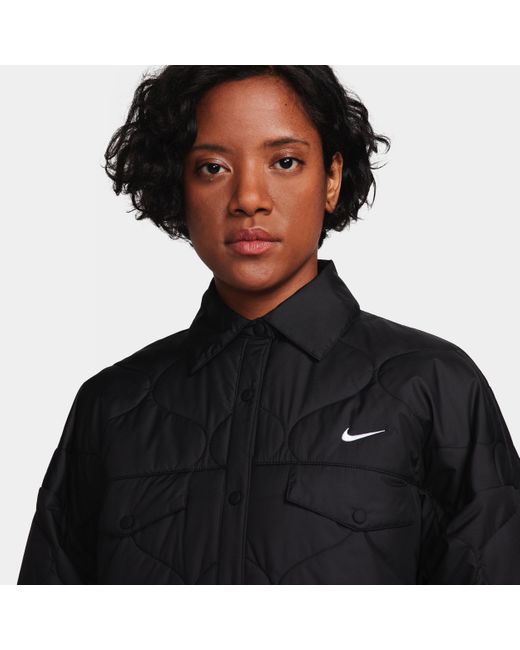 Nike Black Sportswear Essential Quilted Trench