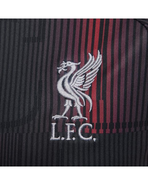 Nike Blue Liverpool F.c. Academy Pro Dri-fit Football Pre-match Short-sleeve Top Recycled Polyester