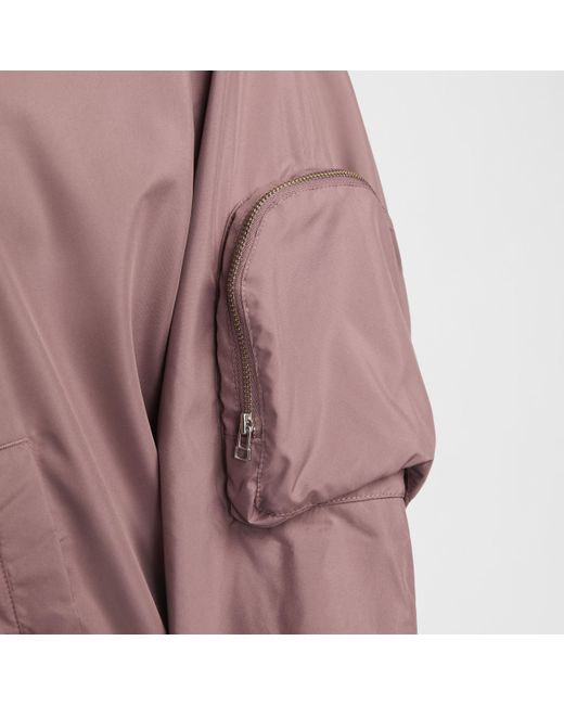 Nike Brown Sportswear Essential Oversized Bomber Jacket (plus Size)