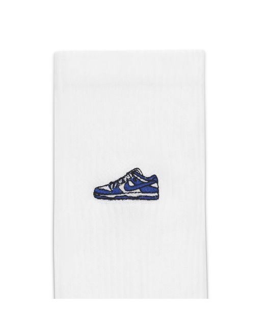 Nike White Everyday Plus Cushioned Crew Socks (1 Pair)