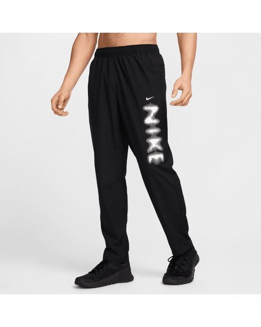 Nike Black Form Dri-Fit Versatile Trousers for men