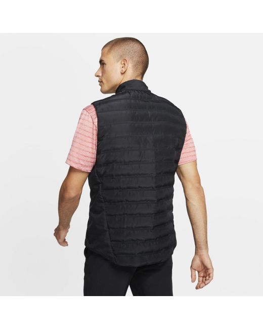 Nike Synthetic Aeroloft Golf Vest in Black for Men | Lyst