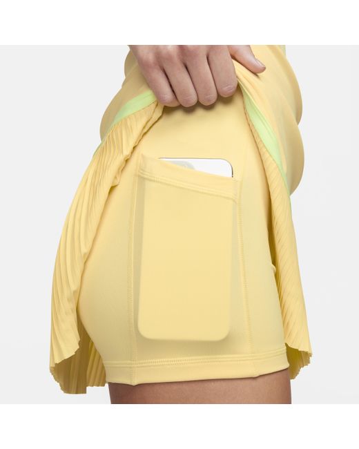 Nike Yellow Advantage Dri-fit Tennis Skirt Polyester